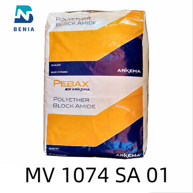 La Virgen termoplástica 1074 de la prenda impermeable de la película del elastómero del SA 01 de Arkema Pebax milivoltio granula todo el color