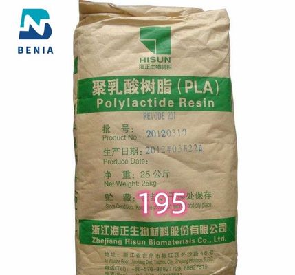 HISUN PLA resina REVODE 195 ácido poliláctico Biobased pellets de PLA para biodegradable compostable